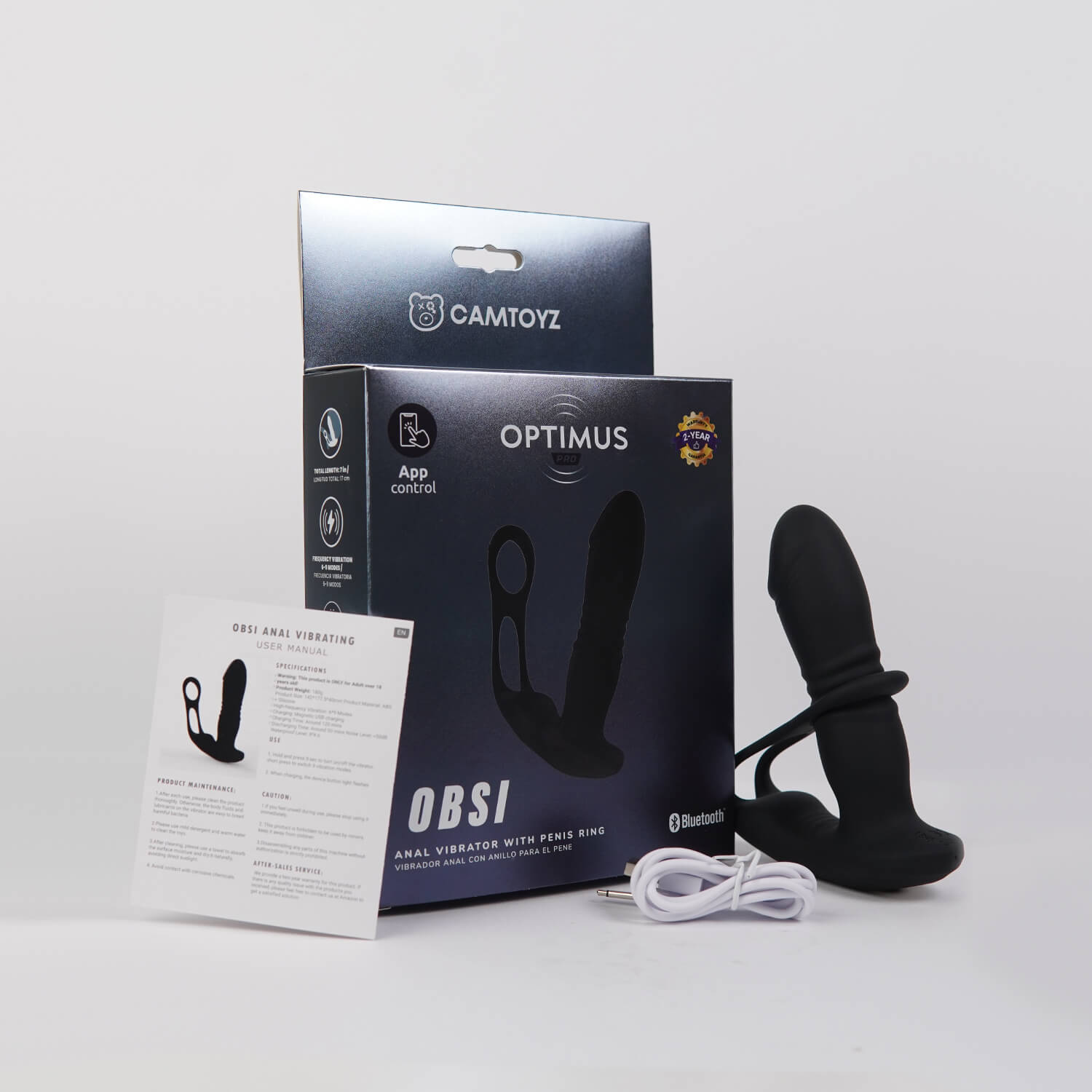 VIBRADOR ANAL CON ANILLO PARA EL PENE